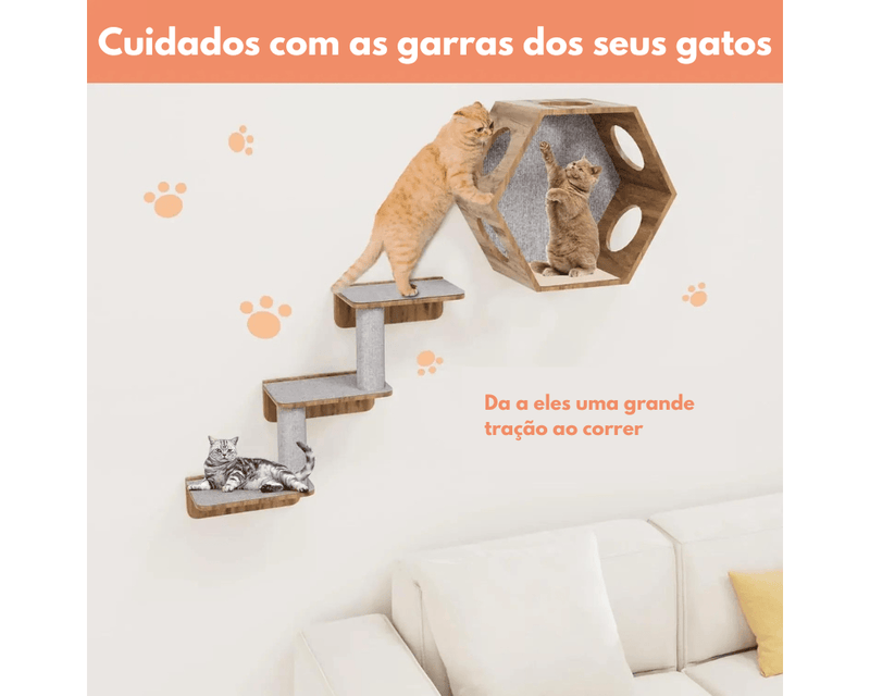 Carpete Autoadesivo Arranhador de Gatos para Sofá Multifuncional