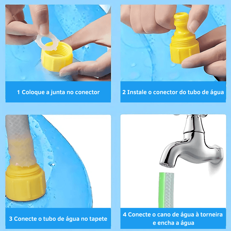 Tapete e brinquedo de água interativo para cães - Piscina pet