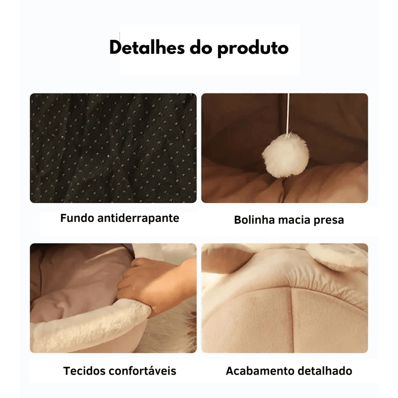 Cama iglu para gatos e cães pequenos