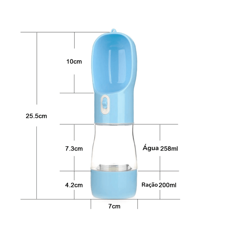 Garrafa de água portátil para cão comida e água