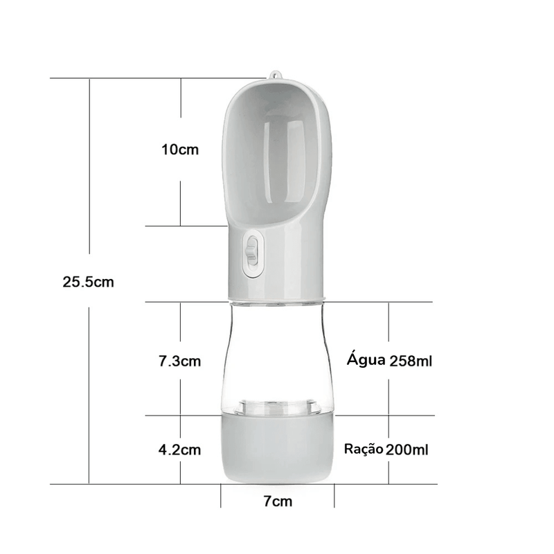 Garrafa de água portátil para cão comida e água