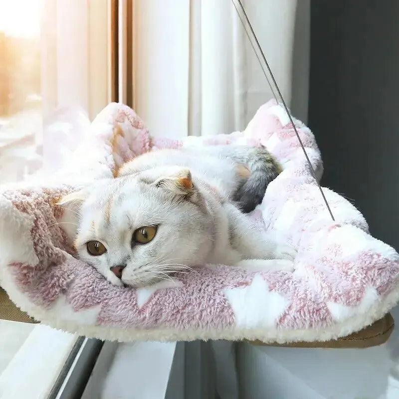 Cama suspensa de janela para gato