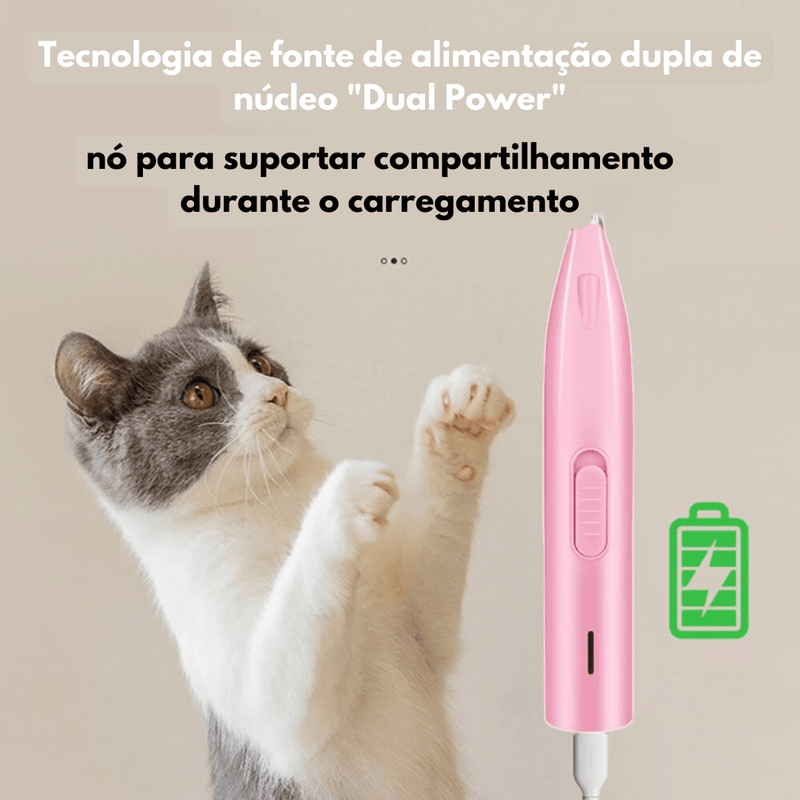 Lad Pet Shaver Aparador de pêlos profissional para animais de estimação, com lâminas ajustáveis ​​e um design sem fio para um cuidado eficiente e silencioso