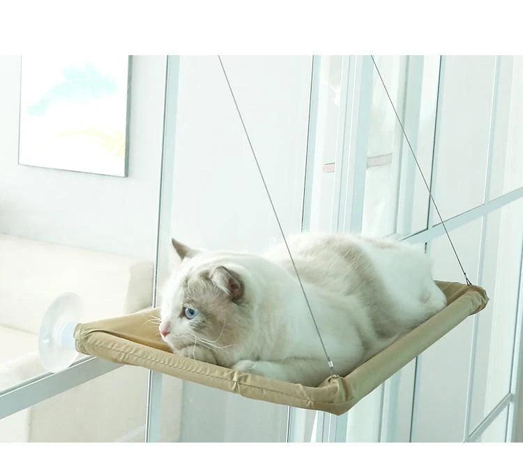 Cama suspensa de janela para gato